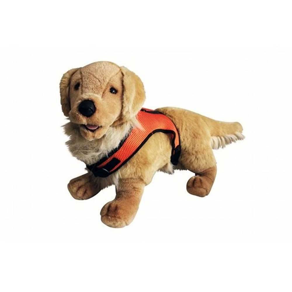 Cushionaire Dog Harness Orange (No Leash) for Dogs - Large