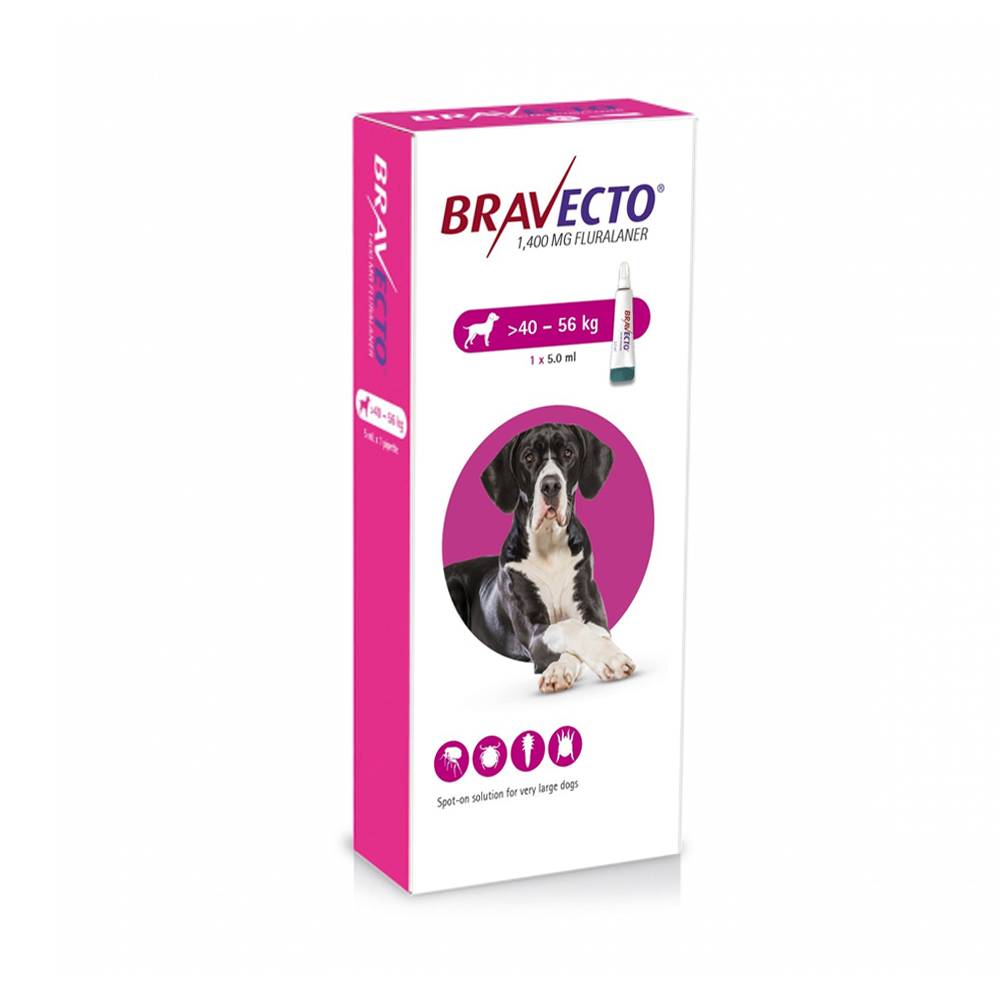 Bravecto Spot-On 1400mg for X-Large Dogs >40–56 kg (88-123 lbs)