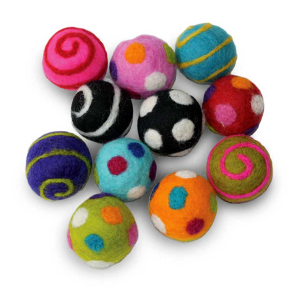 Dharma Dog Karma Cat Pack of 3 Balls Toy For Cats & Small Dogs