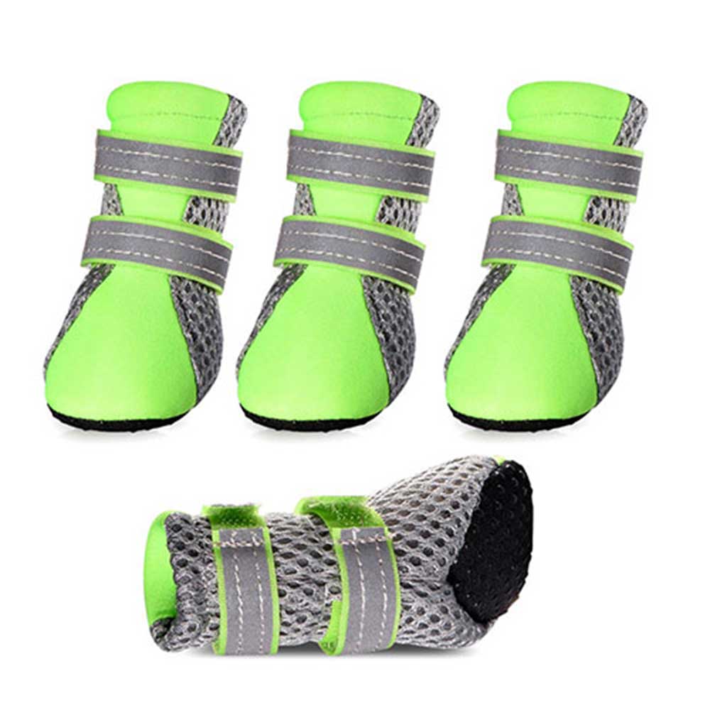 ZeeZ Dog Fashion Mesh Boots Green Large