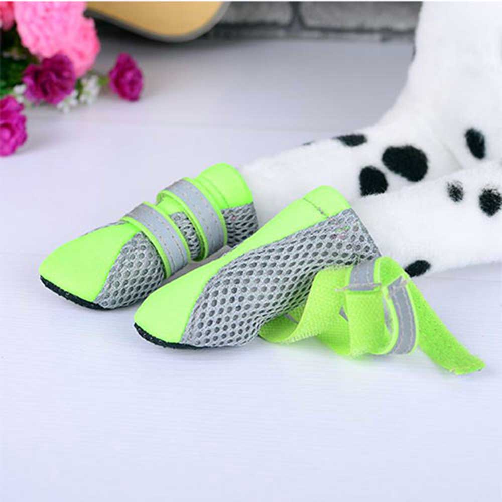 ZeeZ Dog Fashion Mesh Boots Green Small