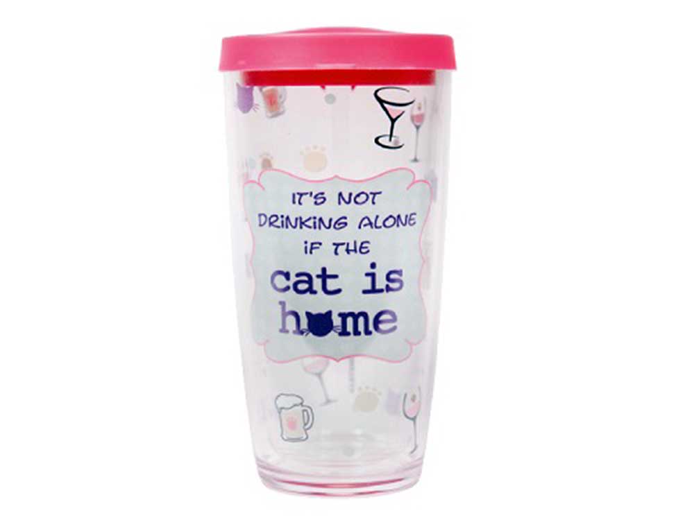 Dog Speak 16OZ Thermal Tumbler - Cat Is Home