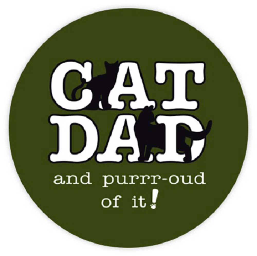 Dog Speak Absorbent Stone Auto Coaster - Cat Dad