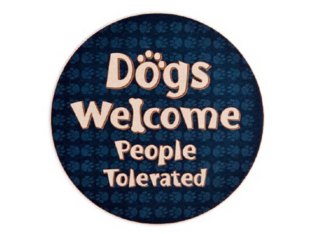 Dog Speak Absorbent Stone Auto Coaster - Dogs Welcome