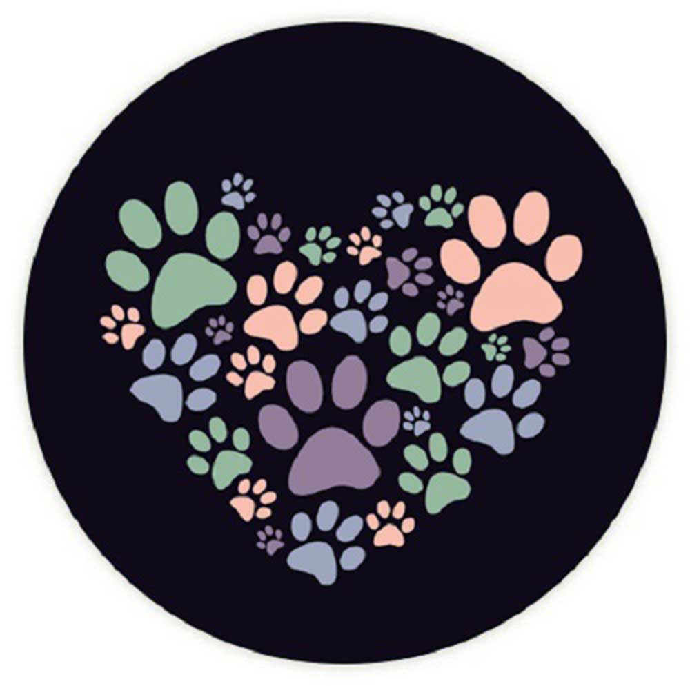 Dog Speak Absorbent Stone Auto Coaster - Heart Paws