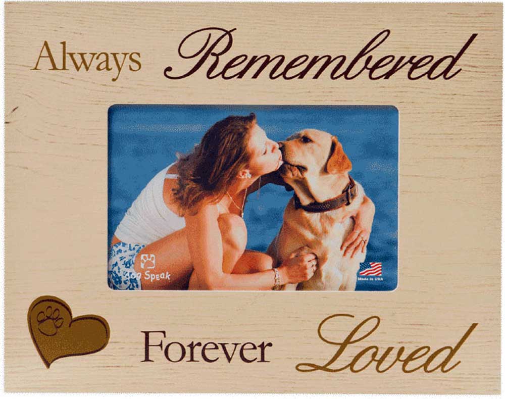 Dog Speak Horizontal Picture Frame - Always Remembered