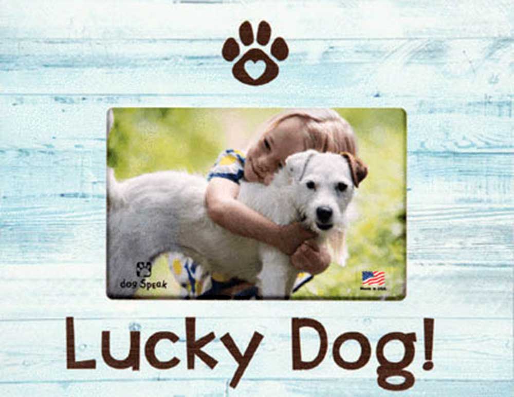 Dog Speak Horizontal Picture Frame - Lucky Dog