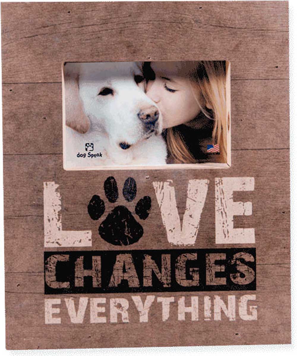 Dog Speak Pallet Box Frame - Love Changes Everything