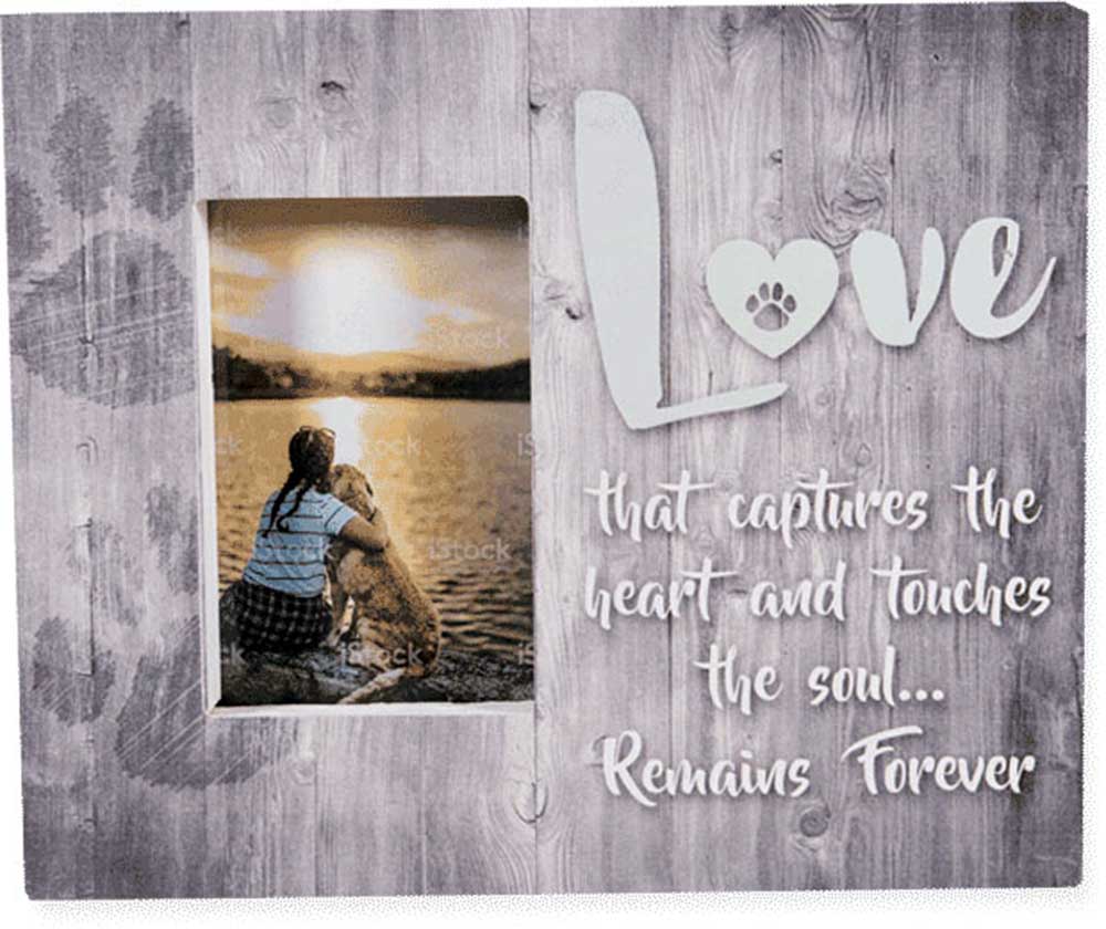 Dog Speak Pallet Box Frame - Love that captures the heart