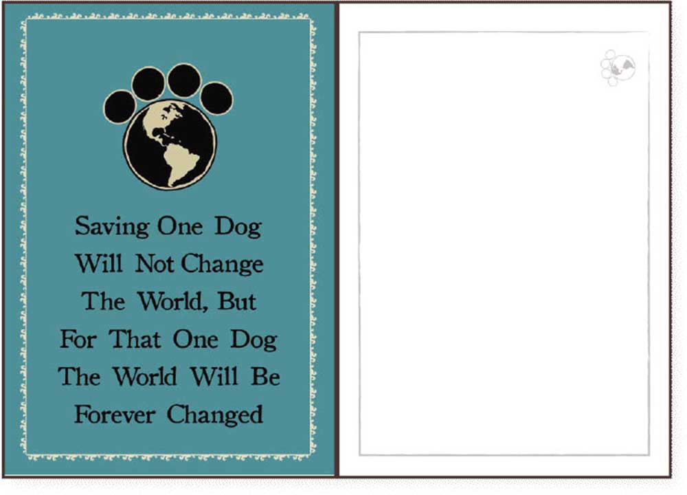 Dog Speak Rescue Card - Saving One Dog