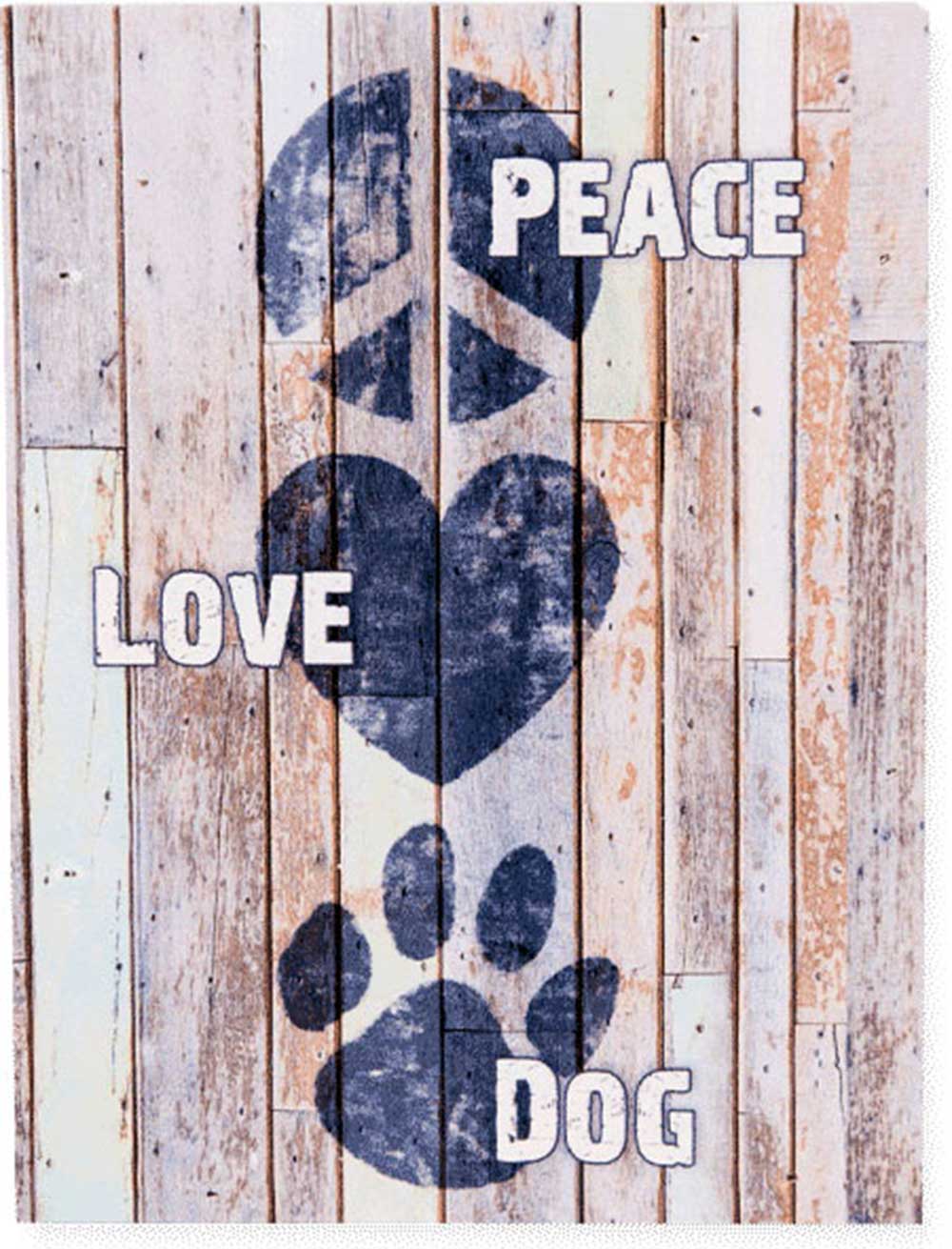 Dog Speak Small Pallet Box Sign - Peace Love Dog