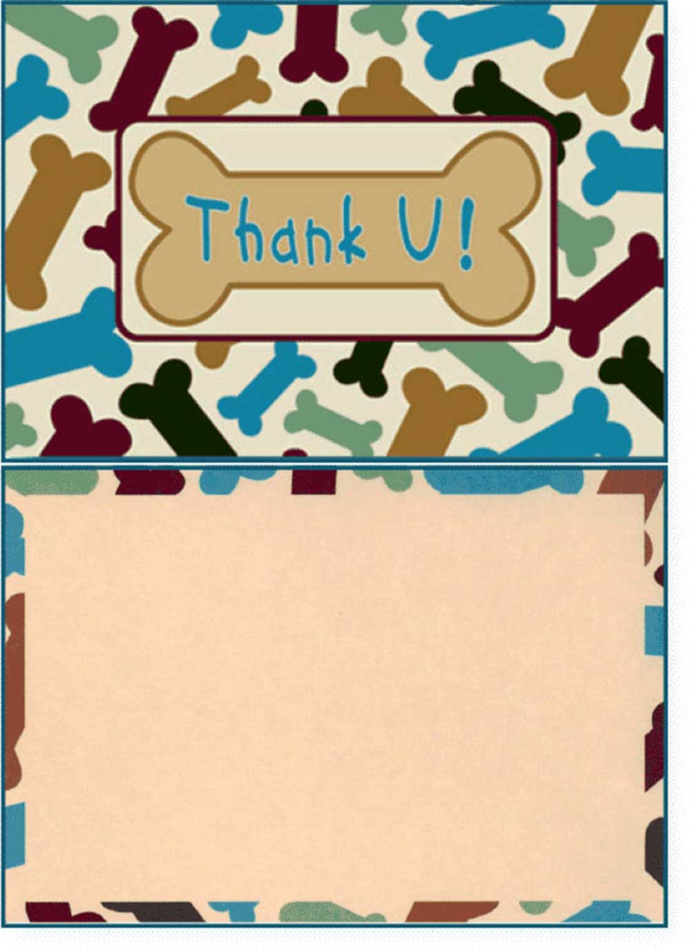 Dog Speak Thank You Card - Blank