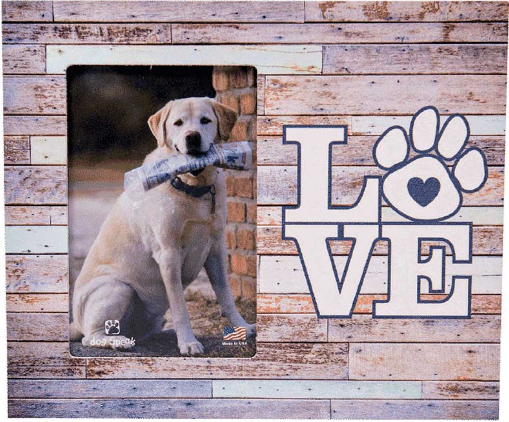 Dog Speak Vertical Picture Frame - Love