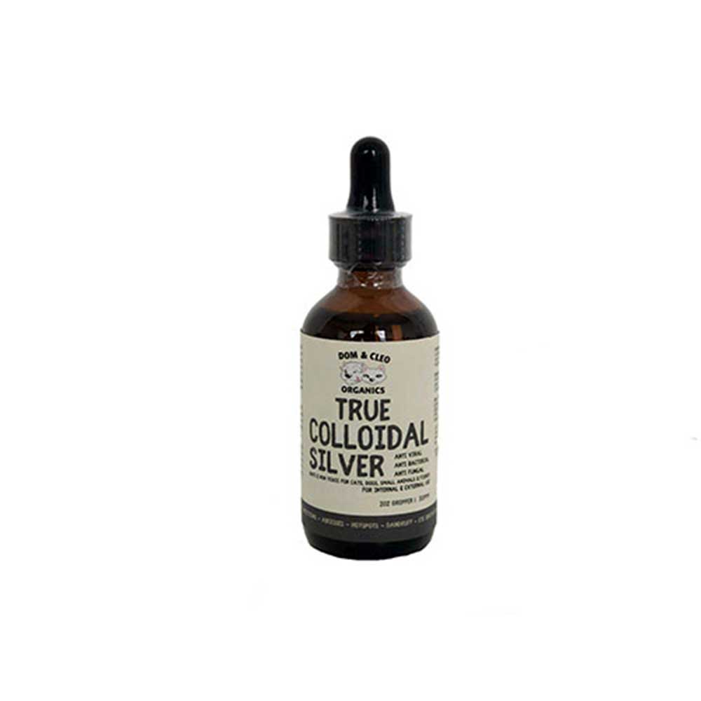 Dom & Cleo True Colloidal Silver Dropper For Dogs, Cats & Small Animals, 2 oz