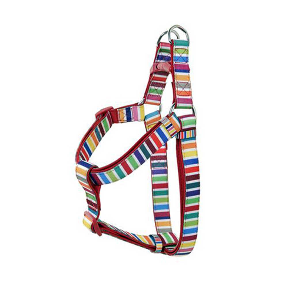 Doog Neoprene Dog Harness, Large (Scooby - Multi Colour Stripped)