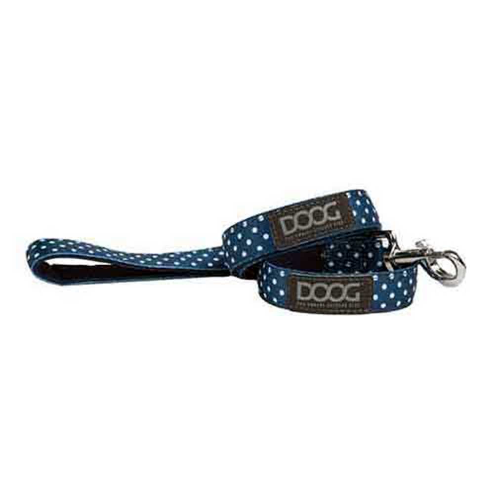 Doog Neoprene Dog Lead, Small (Stella - Navy And White Spots)