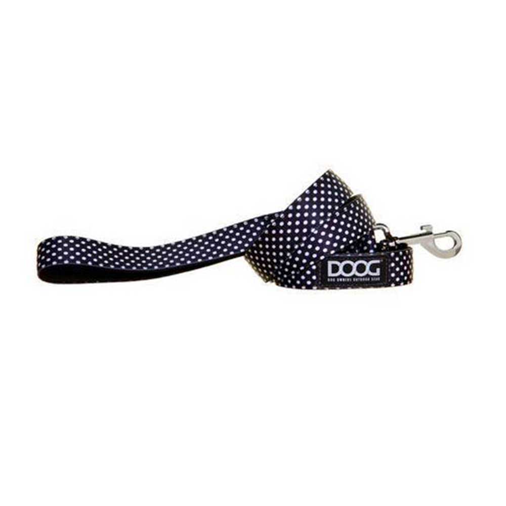 Doog Neoprene Dog Lead, Large (Pongo - Black And White Spot)