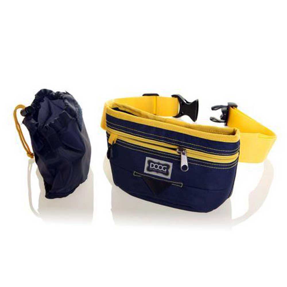 Doog's Good Dog Treat pouch, Navy and Yellow (Large)