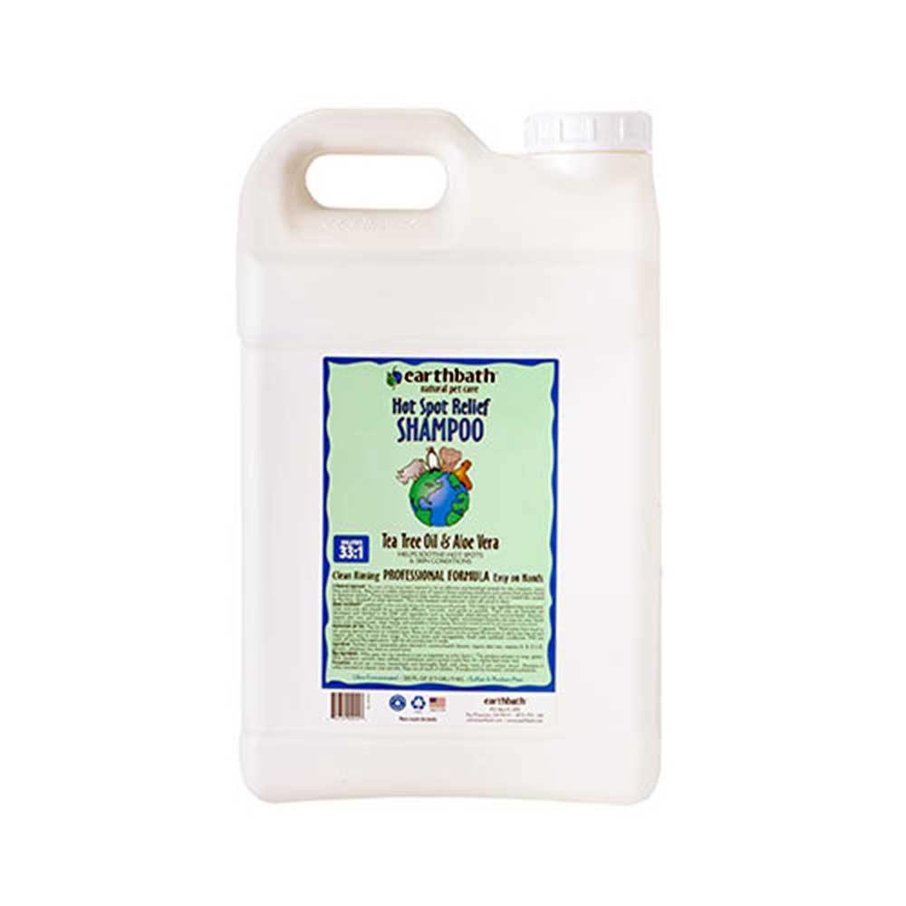 Earthbath Hot Spot Relief Shampoo with Tea Tree and Aloe Vera for All Animals 1 Gallon