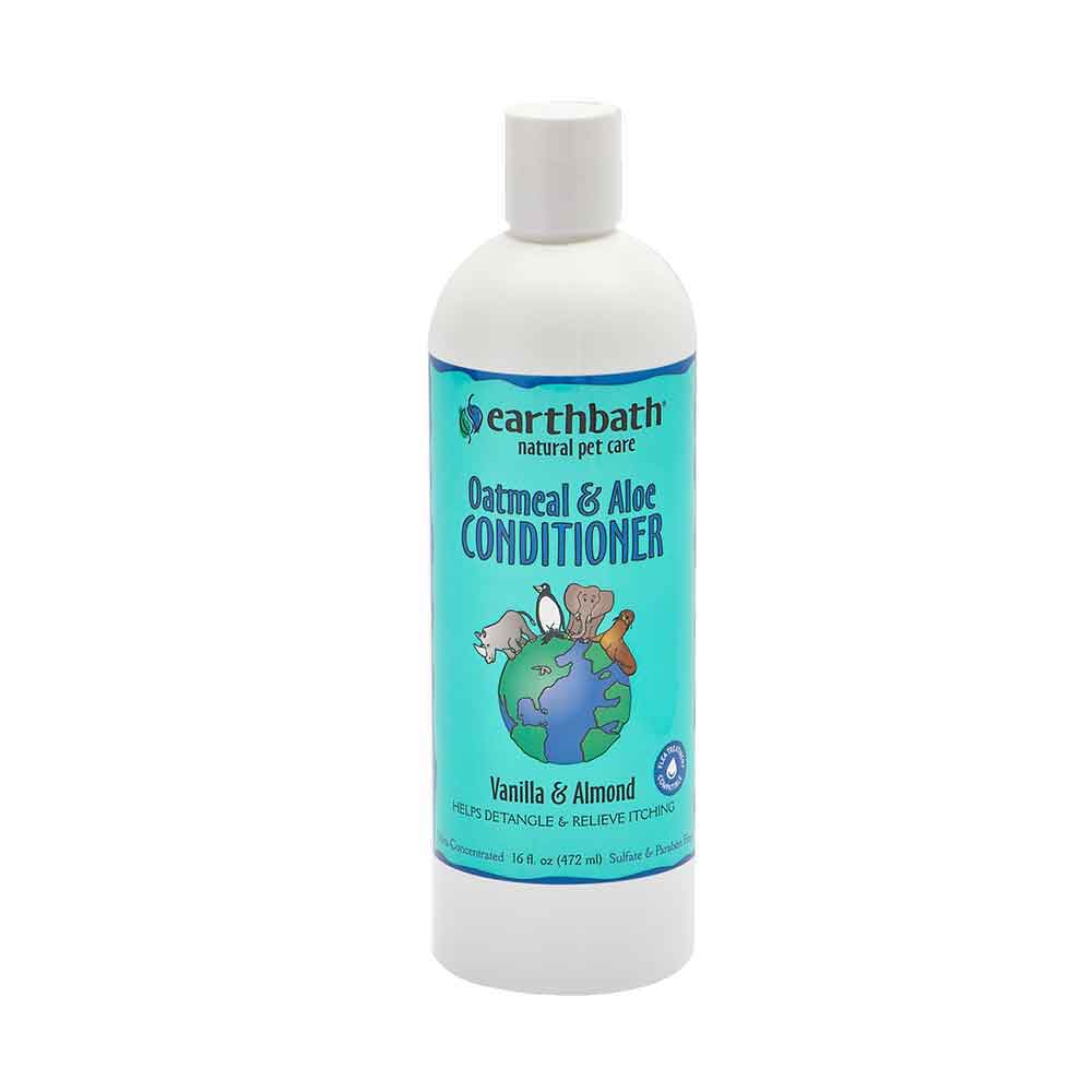 Earthbath Oatmeal & Aloe Conditioner for All Animals Vanilla and Almond Fragrance 16 oz