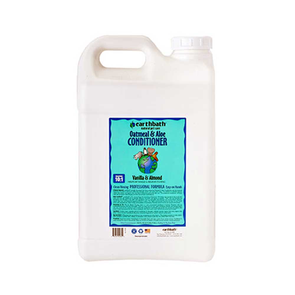 Earthbath Oatmeal & Aloe Conditioner for All Animals Vanilla and Almond Scent 1 Gallon