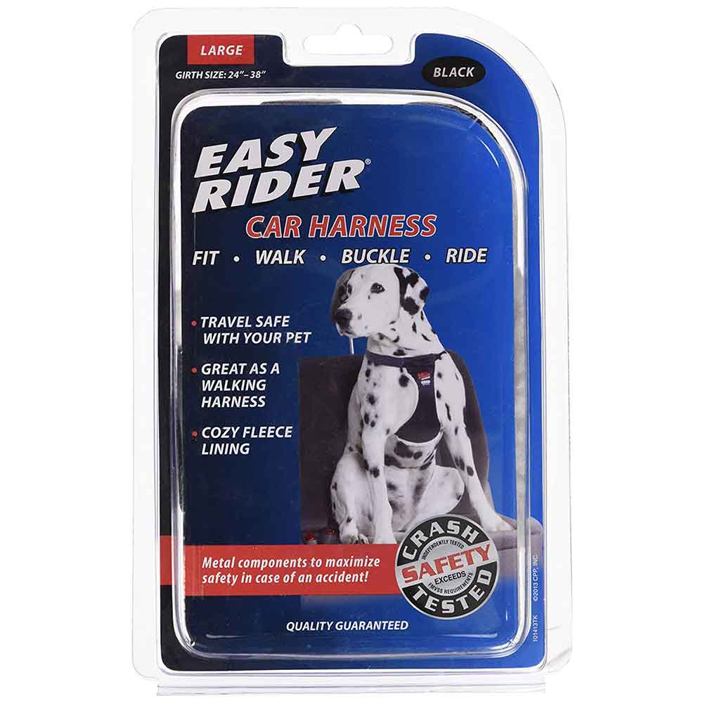 Easy Rider Adjustable Car Harness For Dogs XLarge 66cm-109cm (Black)