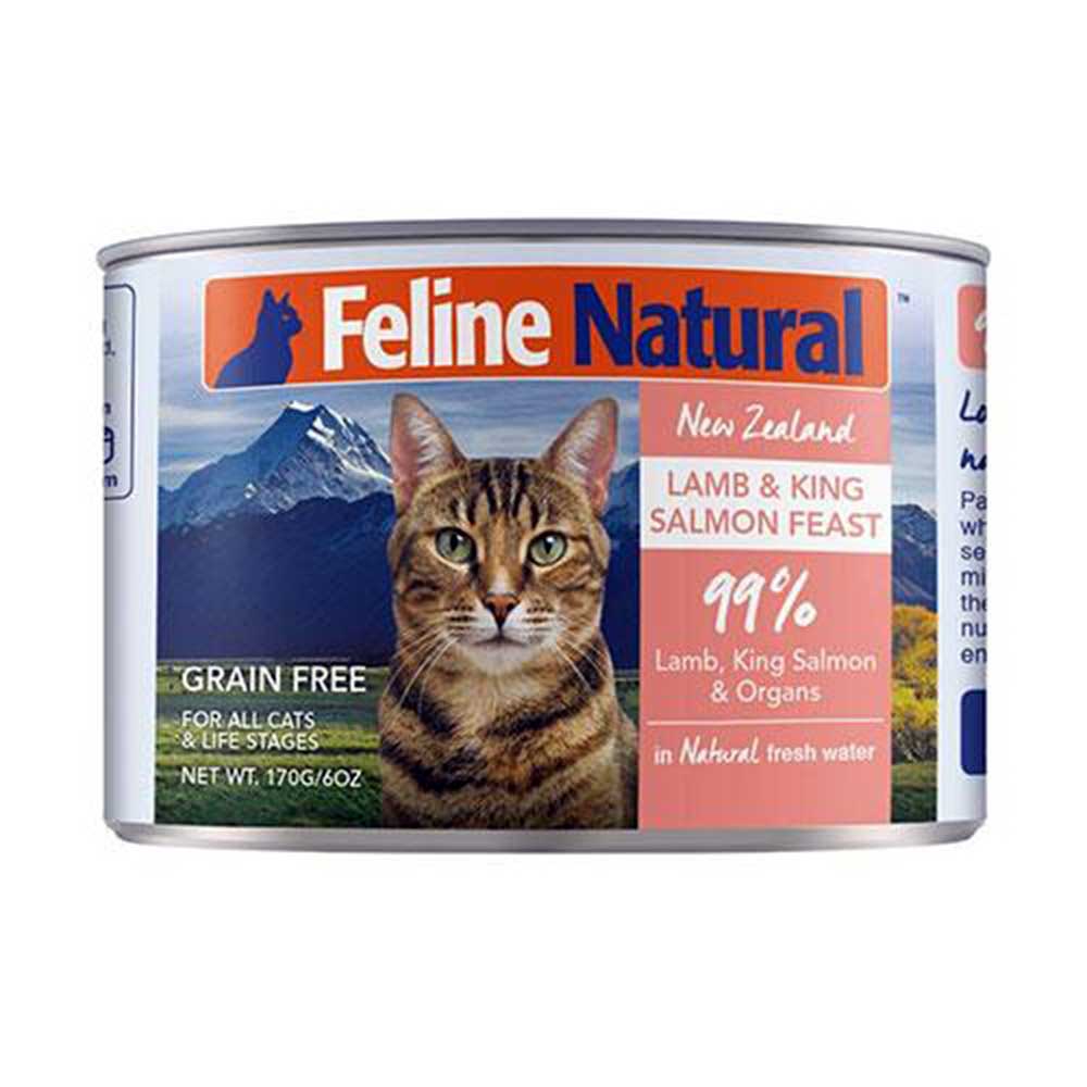 Feline Natural Lamb and King Salmon Feast Grain Free Canned Cat Food 6 oz (170 g)