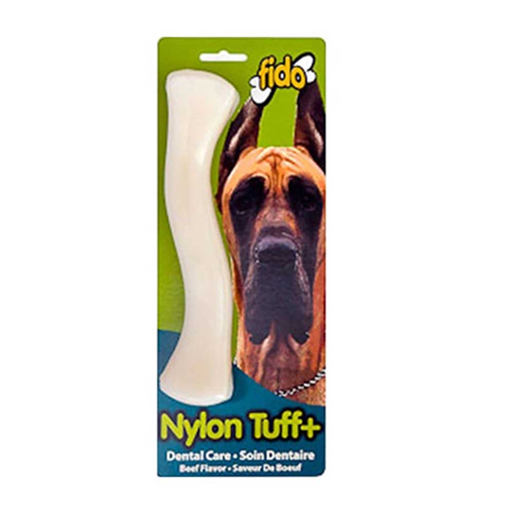 Fido Nylon Tuff+ Bone Beef Chew Toy for Dogs - Large (22cm)