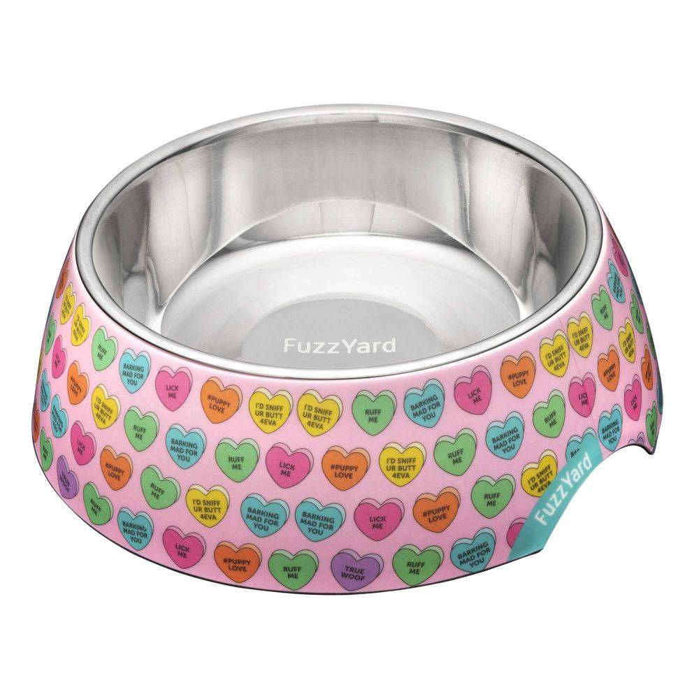 FuzzYard Easy Feeder Bowl Candy Hearts L