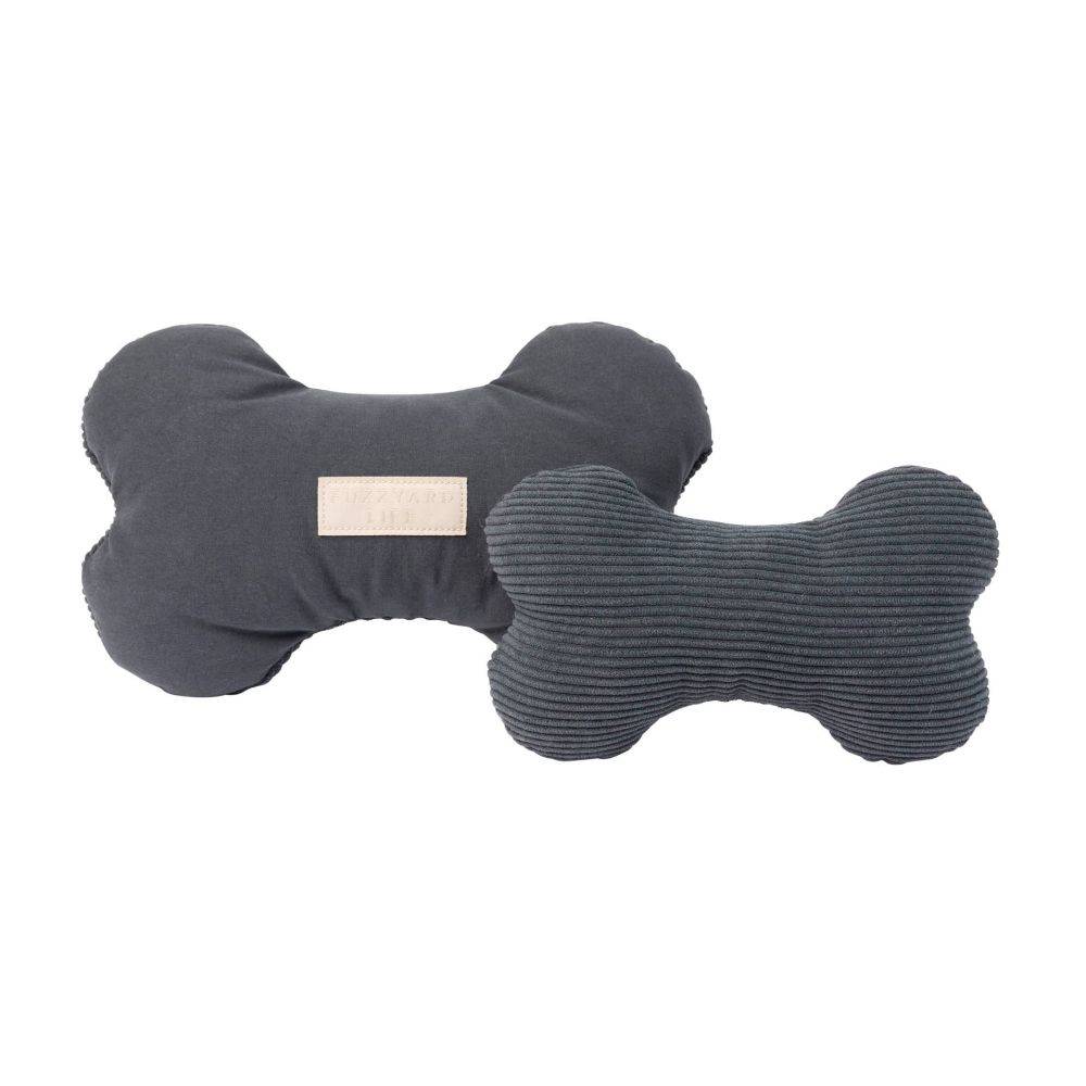 FuzzYard Life Dog Toy Bone - Slate Grey