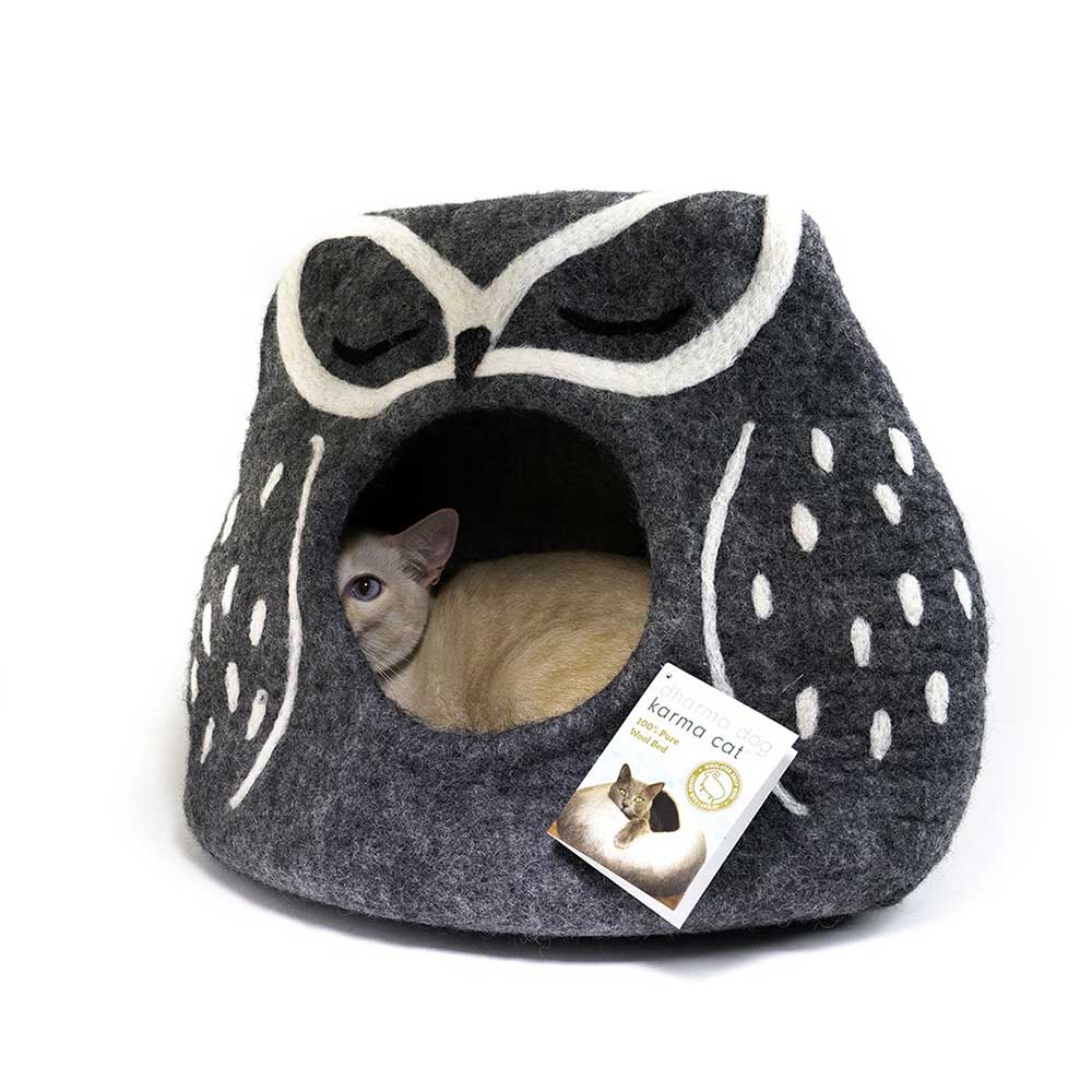 Snowy Owl Cat Cave