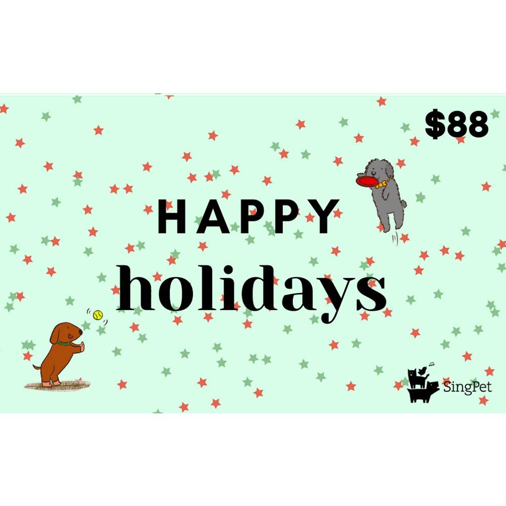 Singpet Gift Card Happy Holidays $88.00