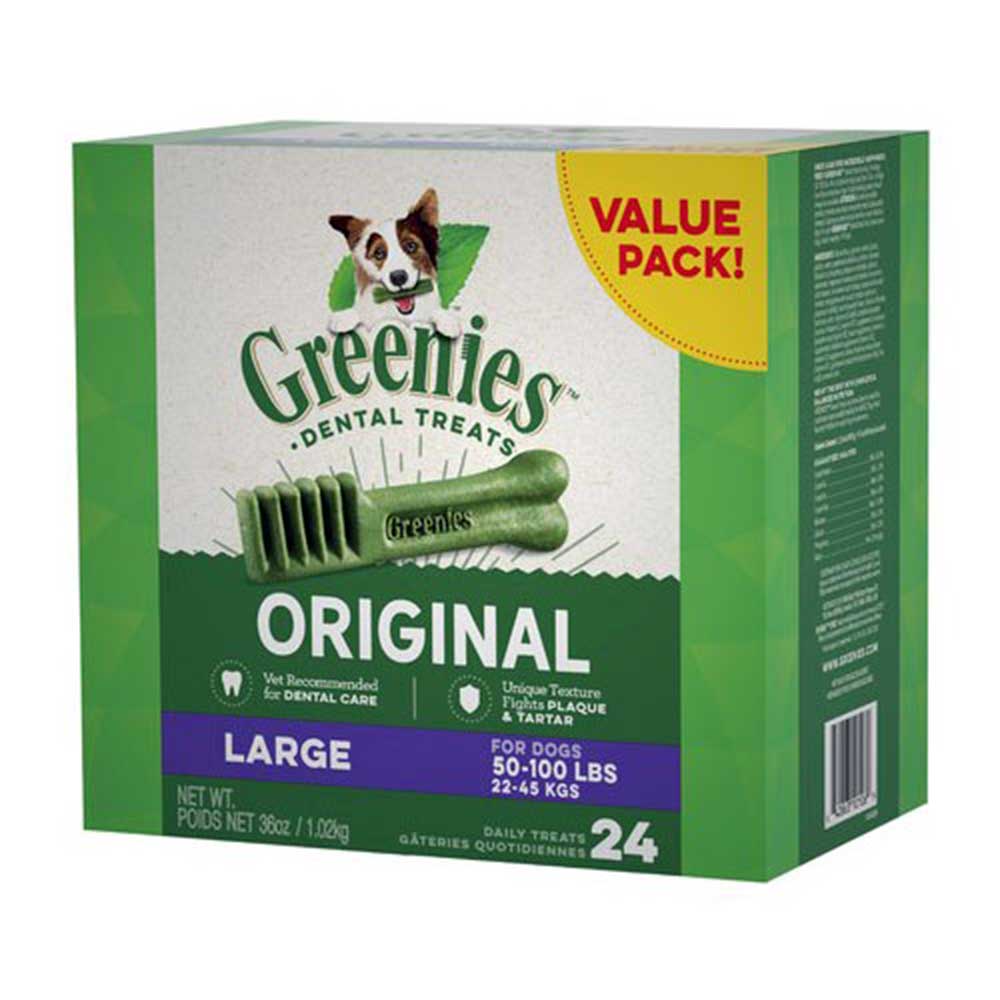 Greenies Dental Treats Original Value Pack Large For Dogs Weighing 22-45 kg (50-100 lbs), 1Kg