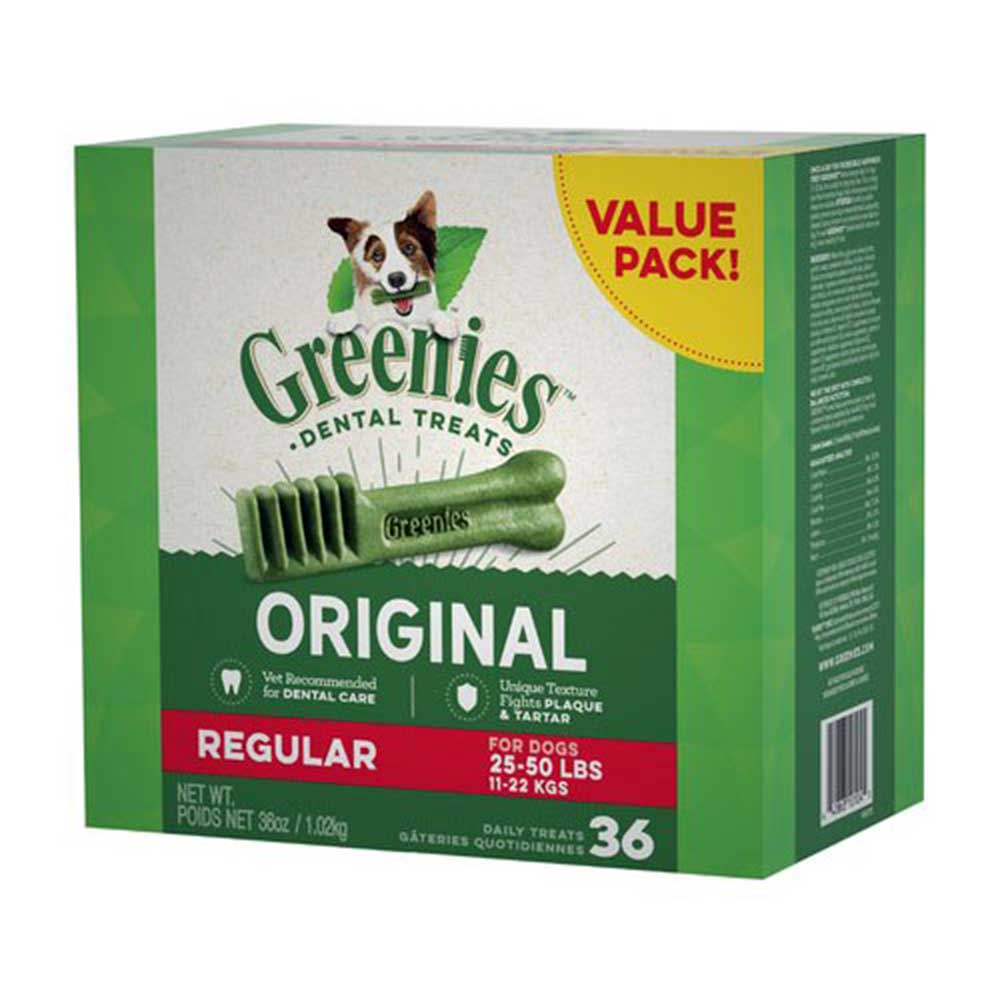 Greenies Dental Treats Original Value Pack Regular For Dogs Weighing 11-22 kg (25-50 lbs), 1Kg