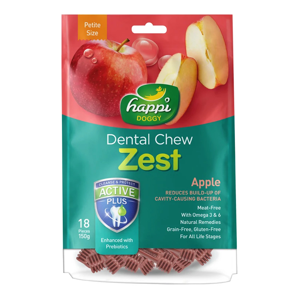 Happi Doggy Dental Chew Zest (Apple) 2.5Inch 150g