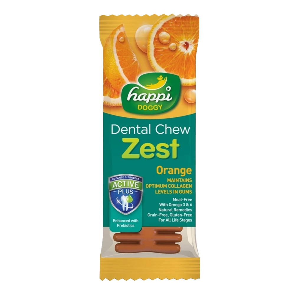 Happi Doggy Dental Chew Zest Stick (Orange)