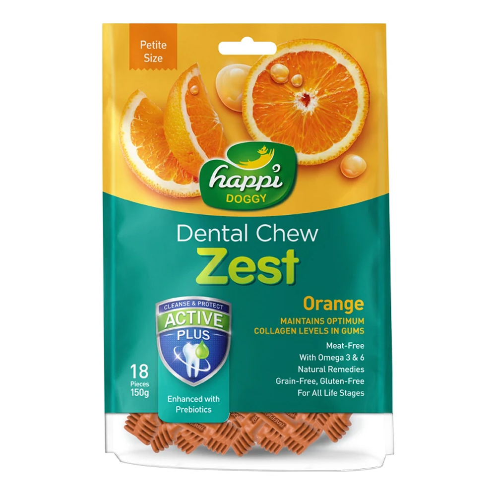 Happi Doggy Dental Chew Zest (Orange)