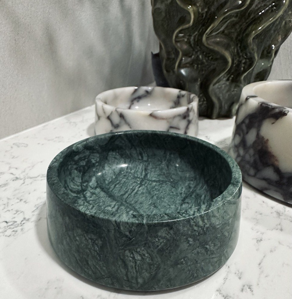 Imperial Doggo Verde Guatamala Marble Pet Bowl Medium