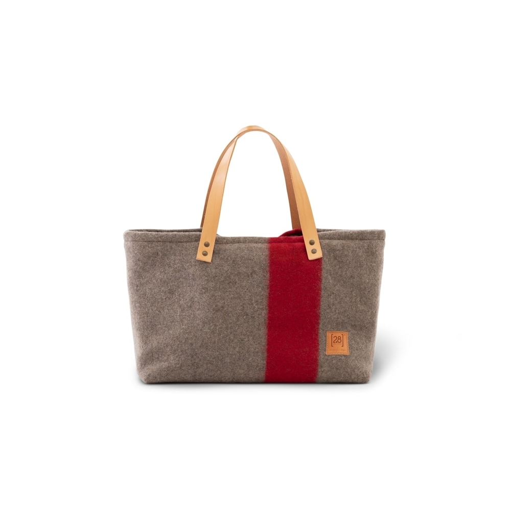 Inge Wool Dog Bag Natural/Red