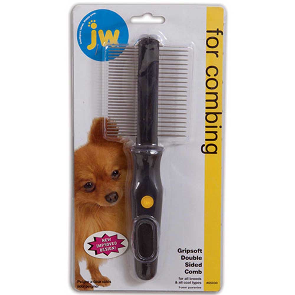 JW Gripsoft Double Sided Comb For Dogs