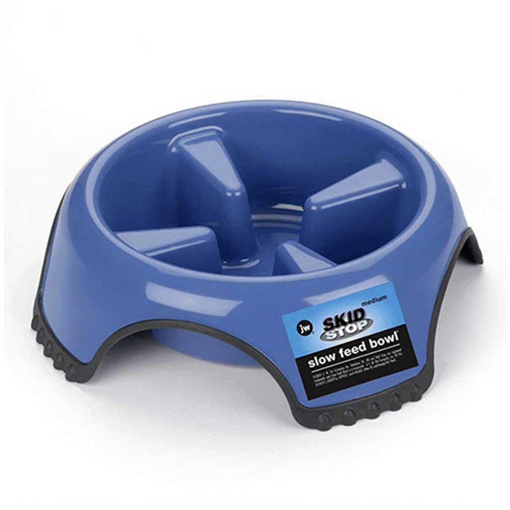 JW Skid Stop Slow Feed Bowl For Dogs, Medium