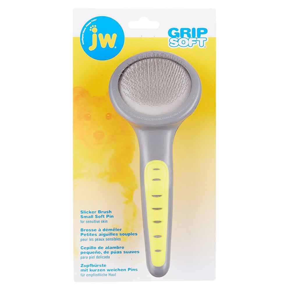 JW Gripsoft Soft Pin Slicker Brush For Small Dogs