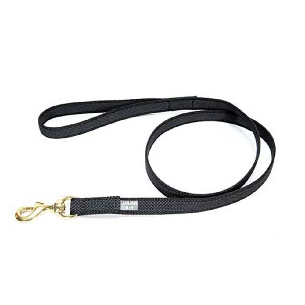 J-K9 C&G Leash Black-Grey W(0.7"/20mm)xL(4ft/1.2 m)w/Handle,Max 110lb/ 50 kg