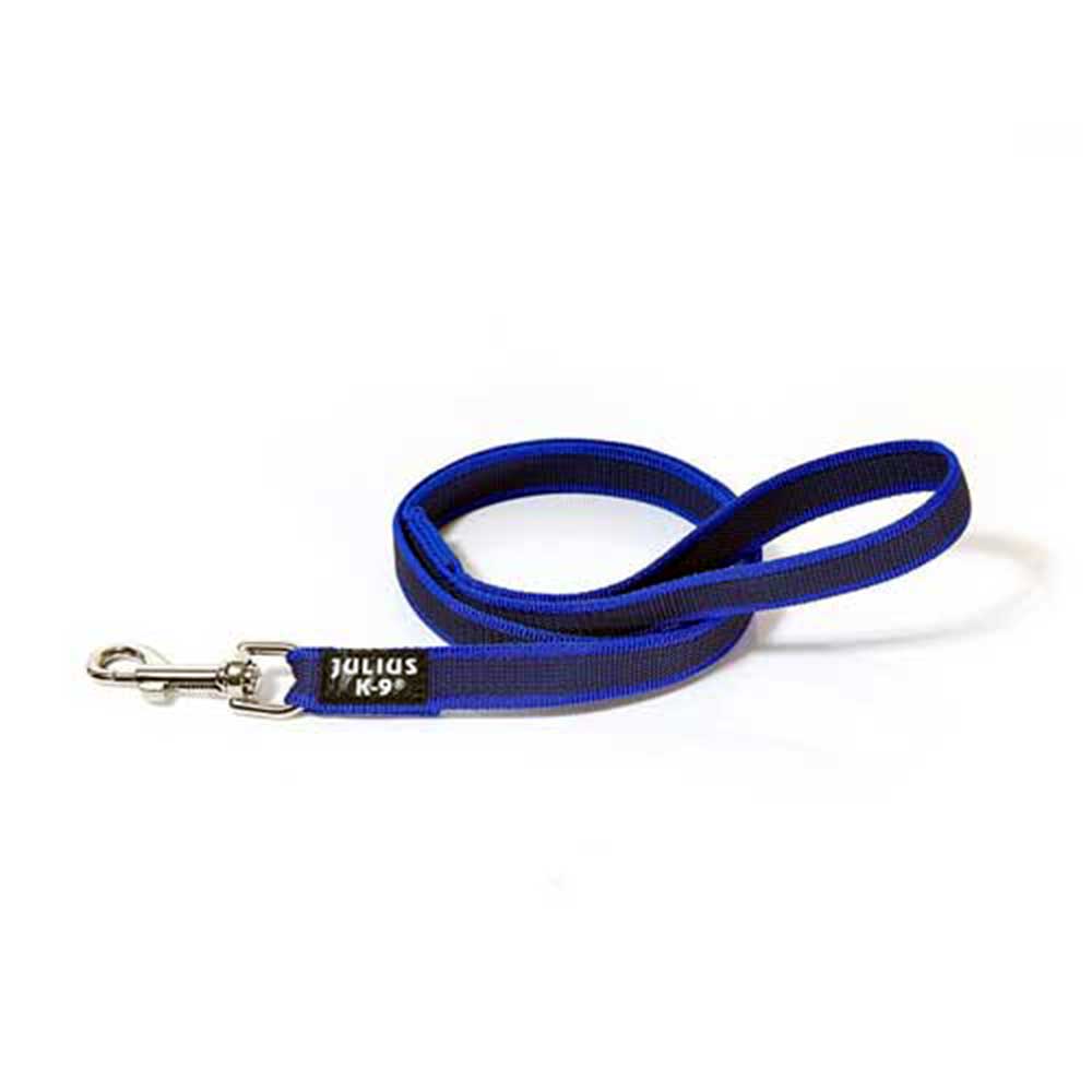 J-K9 C&G Leash Blue-Grey W(0.7"/20mm)xL (3ft / 1 m)w/Handle,Max 110lb/ 50 kg