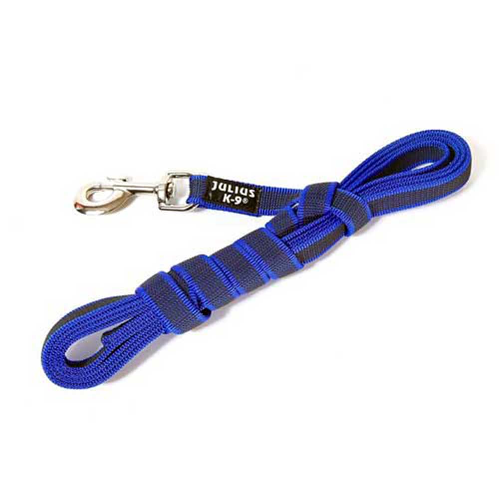 J-K9 C&G Leash Blue-Grey W(0.7"/20mm)xL (10ft / 3 m)w/Handle,Max 110lb/ 50 kg