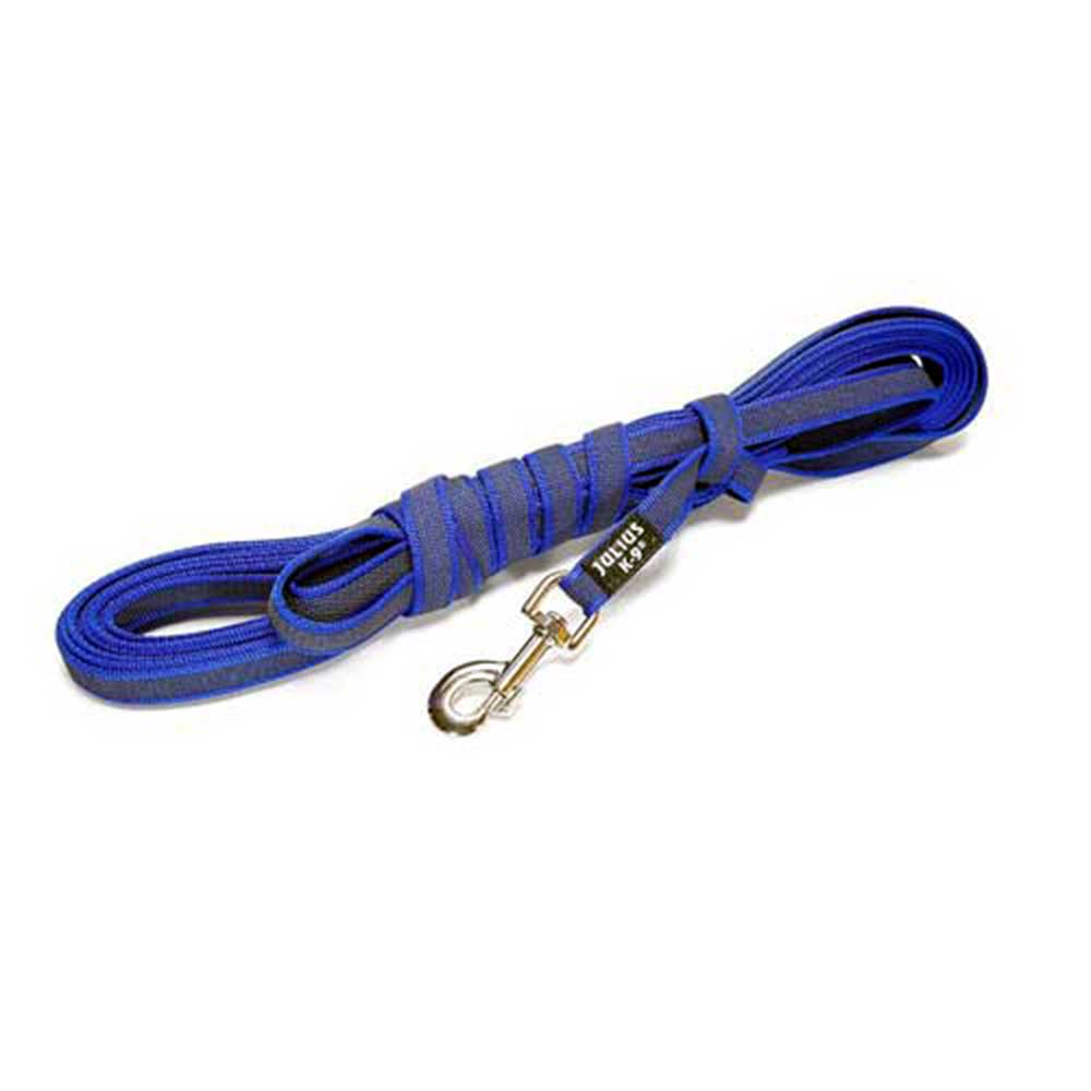 J-K9 C&G Leash Blue-Grey W(0.7"/20mm)xL (16ft / 5 m)w/Handle,Max 110lb/ 50 kg