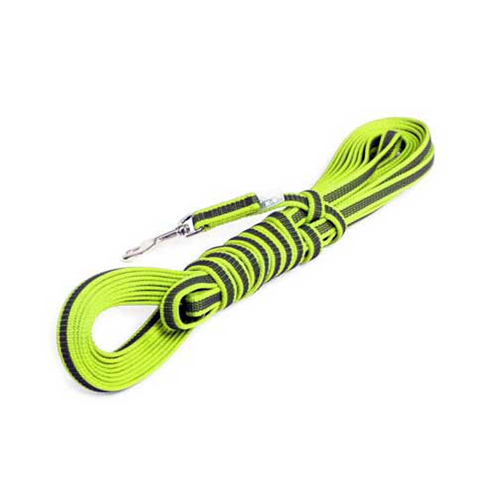 J-K9 C&G Leash -Neon-Grey W(1/2"/14mm)xL (33ft / 10 m)w/Handle,Max 66lb/30 kg