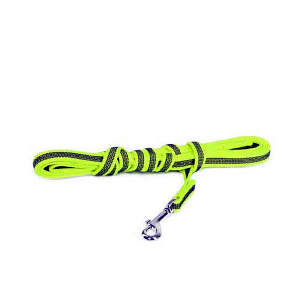 J-K9 C&G Leash -Neon-Grey W(1/2"/14mm)xL (10ft / 3 m)w/Handle,Max 66lb/30 kg