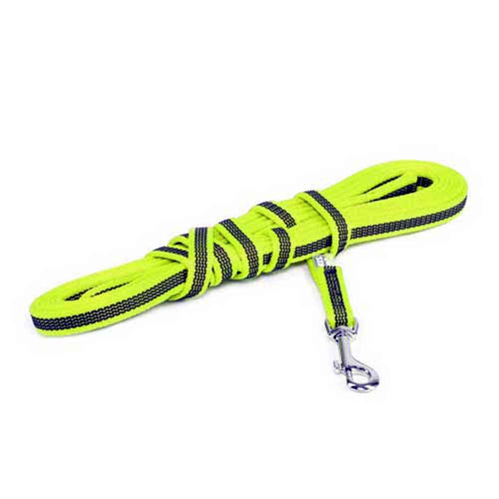 J-K9 C&G Leash -Neon-Grey W(1/2"/14mm)xL (16ft / 5 m)w/Handle,Max 66lb/30 kg