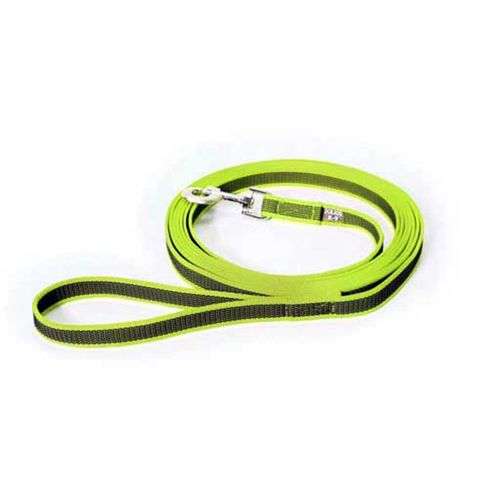 J-K9 C&G Leash -Neon-Grey W(0.7"/20mm)xL (16ft / 5 m)w/Handle,Max 110lb/ 50 kg